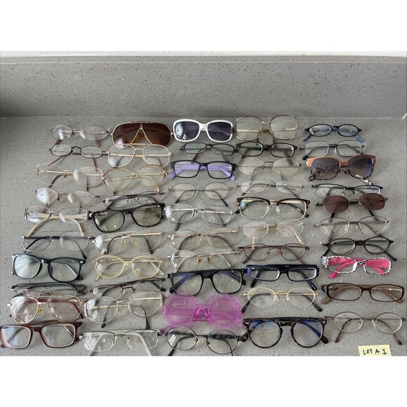 Eyeglasses Eyeglass Frames Only Lot Of 50 Various Brands Mixed Eyewear READ! - Picture 1 of 16